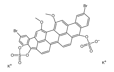 dipotassium 2,13-dibromo-16,17-dimethoxydinaphtho[1,2,3-cd:3',2',1'-lm]perylene-5,10-diyl bissulphate结构式