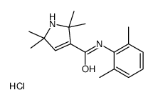 N-(2,6-dimethylphenyl)-2,2,5,5-tetramethyl-1H-pyrrole-3-carboxamide,hydrochloride结构式
