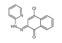 4-chloro-2-(pyridin-2-ylhydrazinylidene)naphthalen-1-one结构式