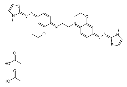 2,2'-[ethylenebis[imino(3-ethoxy-4,1-phenylene)azo]]bis[3-methylthiazolium] diacetate结构式