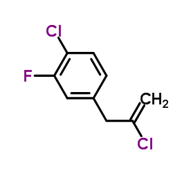 1-Chloro-4-(2-chloro-2-propen-1-yl)-2-fluorobenzene Structure