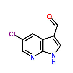 5-chloro-1H-pyrrolo[2,3-b]pyridine-3-carbaldehyde structure