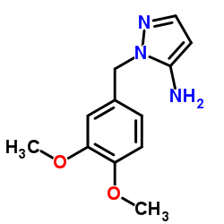 1-(3,4-Dimethoxybenzyl)-1H-pyrazol-5-amine结构式