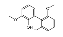2-Fluoro-6-methoxy-2'-hydroxy-3'-methoxy biphenyl结构式