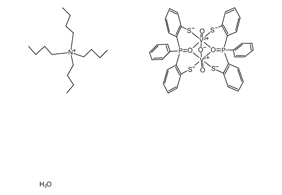 (C4H9)4N[(VO(PhPO(C6H4-2-S)2))2(μ-OCH3)]*H2O Structure