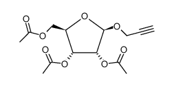 prop-2-ynyl-2,3,5-tri-O-acetyl-β-D-ribofuranoside Structure