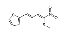 2-[(1E,3Z)-(4-methylsulfanyl-4-nitrobuta-1,3-dienyl)]thiophene结构式