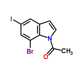 1-(7-Bromo-5-iodo-1H-indol-1-yl)ethanone picture