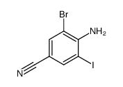 4-amino-3-bromo-5-iodobenzonitrile结构式