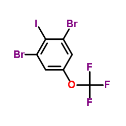 2,6-Dibromo-4-(trifluoromethoxy)iodobenzene结构式