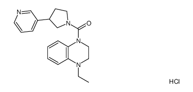 (4-ethyl-3,4-dihydro-2H-quinoxalin-1-yl)(3-(pyridin-3-yl)pyrrolidin-1-yl)methanone hydrochloride Structure