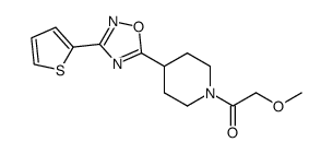 2-methoxy-1-[4-(3-thiophen-2-yl-[1,2,4]oxadiazol-5-yl)-piperidin-1-yl]-ethanone结构式