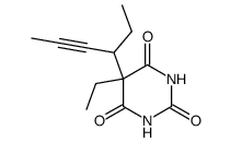 5-ethyl-5-(1-ethyl-but-2-ynyl)-barbituric acid Structure