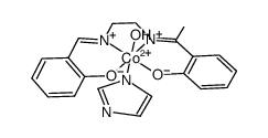 Co((o-hydroxybenzaldehyde)(2-hydroxyacetophenone)ethylenediamine-2H)(H2O)(imidazole) Structure