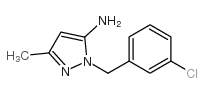 1-(3-氯苄基)-3-甲基-1H-吡唑-5-胺结构式