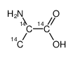 [1,2,3-14C]alanine Structure