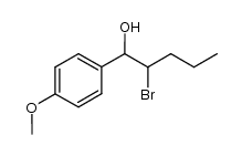 2-bromo-1-(4-methoxyphenyl)pentan-1-ol结构式