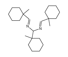1-Methyl-1-diaminomethyl-N.N'-bis-[1-methyl-cyclohexylmethylen]-cyclohexan结构式