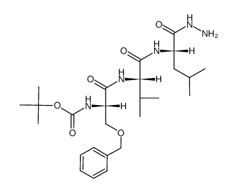 Boc-Ser(Bzl)-Val-Leu-NHNH2 Structure