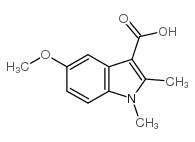 5-甲氧基-1,2-二甲基-1H-吲哚-3-羧酸结构式