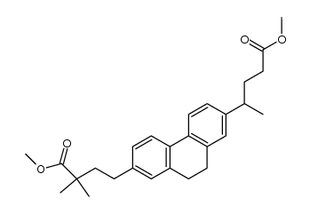 2-[3-Methoxycarbonyl-3-methyl-butyl]-7-[3-methoxycarbonyl-1-methyl-propyl]-9,10-dihydro-phenanthren Structure