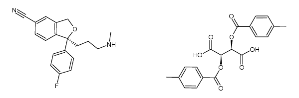 (+)-desmethyl citalopram DPTTA salt Structure