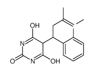 5-[1-(2-methoxyphenyl)-3-methylbut-3-enyl]-1,3-diazinane-2,4,6-trione结构式