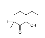 2-hydroxy-6-iodo-6-methyl-3-propan-2-ylcyclohex-2-en-1-one结构式