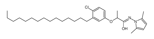 2-(4-chloro-3-pentadecylphenoxy)-N-(2,5-dimethylpyrrol-1-yl)propanamide Structure