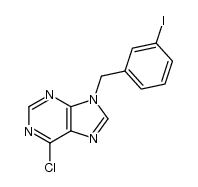 6-chloro-9-(3-iodobenzyl)-9H-purine Structure