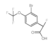 2-(3-溴-4-(三氟甲氧基)苯基)-2,2-二氟乙酸结构式
