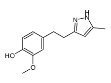 2-methoxy-4-[2-(5-methyl-1H-pyrazol-3-yl)ethyl]phenol结构式
