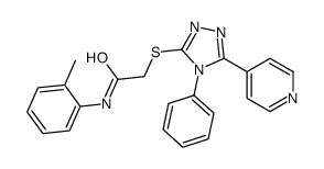 N-(2-methylphenyl)-2-[(4-phenyl-5-pyridin-4-yl-1,2,4-triazol-3-yl)sulfanyl]acetamide Structure