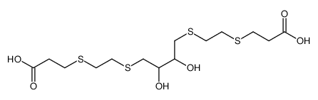 3-[2-[4-[2-(2-carboxyethylsulfanyl)ethylsulfanyl]-2,3-dihydroxybutyl]sulfanylethylsulfanyl]propanoic acid结构式