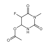 5-fluoro-1-methyl-2,6-dioxohexahydropyrimidin-4-yl acetate Structure