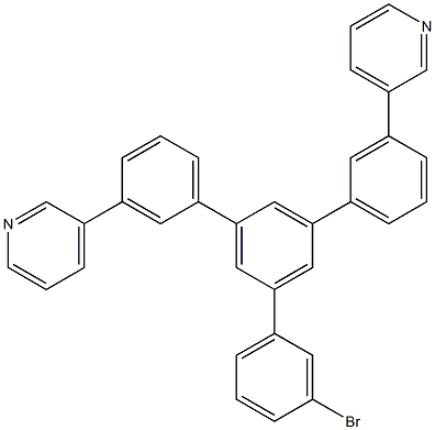 3,3'-(5'-(3-bromophenyl)-[1,1':3',1''-terphenyl]-3,3''-diyl)dipyridine结构式