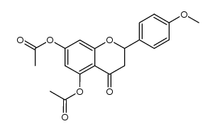 5,7-diacetoxy-2-(4-methoxy-phenyl)-chroman-4-one结构式