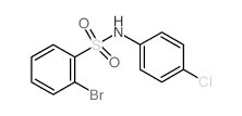 2-Bromo-N-(4-chlorophenyl)benzenesulfonamide结构式