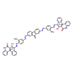 2-Naphthalenecarboxamide, 4,4'-[(9-oxo-9H-fluorene- 2,7-diyl)bis[azo(2-methyl-4,1-phenylene)azo]]bis[N-(2-chlorophenyl)-3-hydroxy-结构式