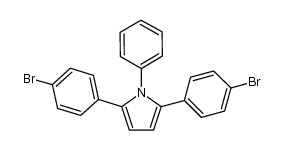 2,5-bis(4-bromophenyl)-1-phenyl-1H-pyrrole结构式