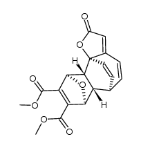 (6R,6aS,7S,10R,10aR,10bR)-dimethyl 2-oxo-2,6,6a,7,10,10a-hexahydro-7,10-epoxy-6,10b-ethenobenzo[6,7]cyclohepta[1,2-b]furan-8,9-dicarboxylate Structure