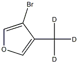 3-Bromo-4-(methyl-d3)furan结构式
