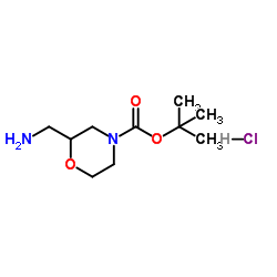 N-Boc-3-(aminomethyl)Morpholine Hydrochloride Structure