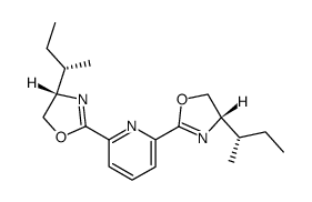 2,6-双((S)-4-((S)-仲丁基)-4,5-二氢噁唑-2-基)吡啶结构式
