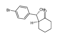 anti(R*,S*)-2-[(4-bromophenyl)hydroxymethyl]cyclohexanone Structure