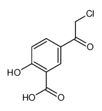Benzoic acid, 5-(chloroacetyl)-2-hydroxy- (9CI) Structure