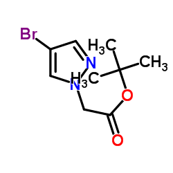 2-(4-溴-1H-吡唑基)-乙酸叔丁酯结构式