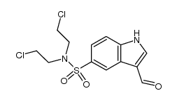 N,N-bis(2-chloroethyl)-3-formyl-1H-indole-5-sulfonamide Structure