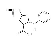 (4S)-N-BENZOYL-4-(MESYLOXY)-L-PROLINE structure