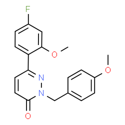 6-(4-fluoro-2-methoxyphenyl)-2-(4-methoxybenzyl)pyridazin-3(2H)-one structure